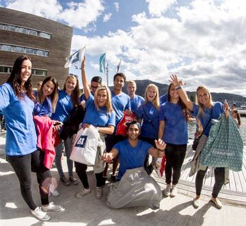Students at Campus Bergen during Orientation Week